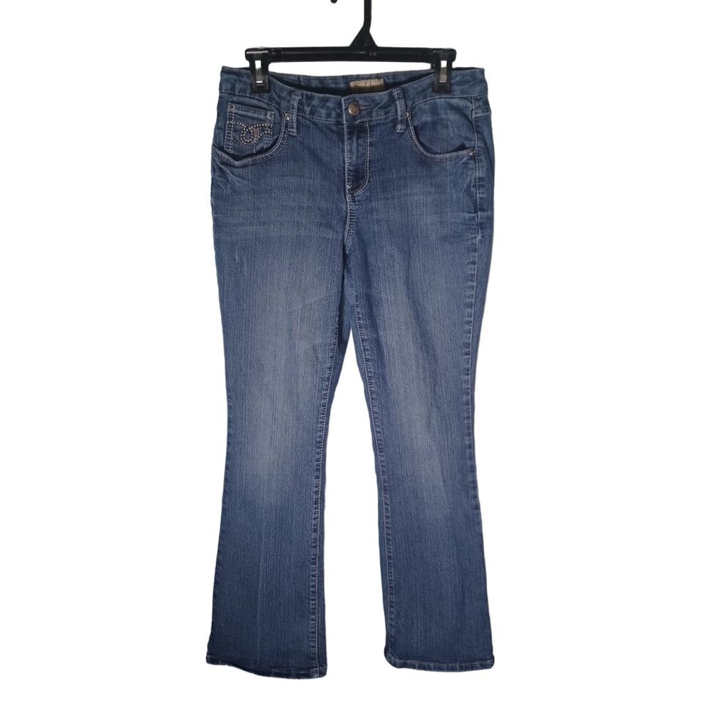 Earl Jeans Womens 8 Bootcut Western Cowgirl Medium Wash Mid Rise